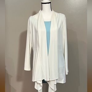 CLARA SUNWOO Off-White, Cascading Front Jacket, Size 1XL